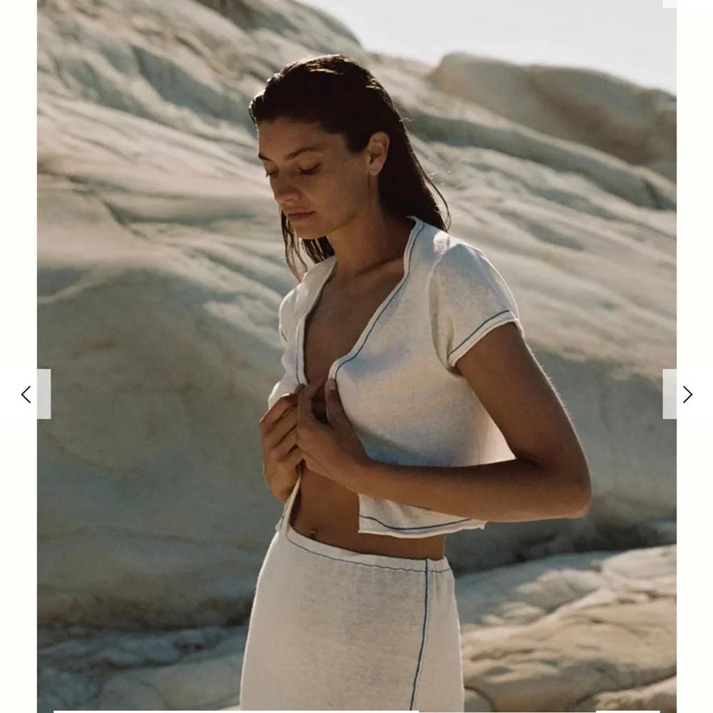 Zulu & Zephyr Milk Contrast Knit Set NWT Skirt and Top - Picture 6 of 10